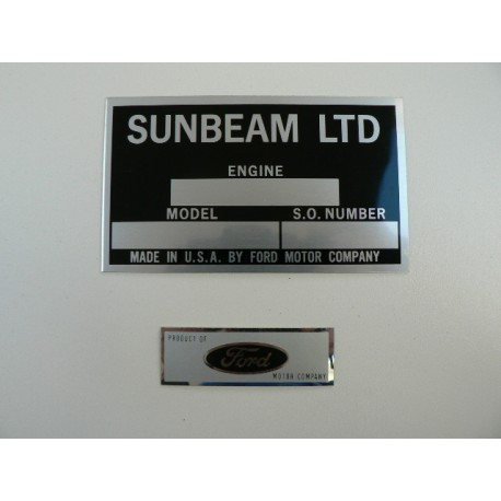 Engine Specification plate